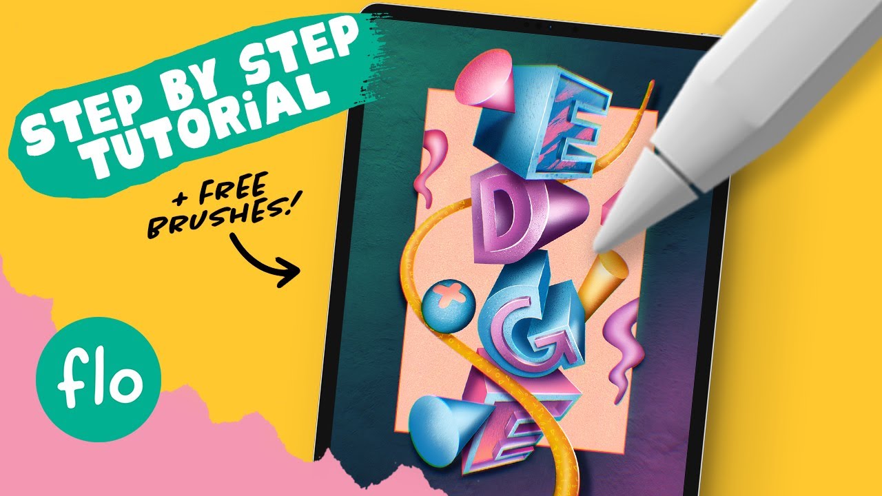 Create Amazing 3D Text in PROCREATE - Step by Step Procreate Tutorial
