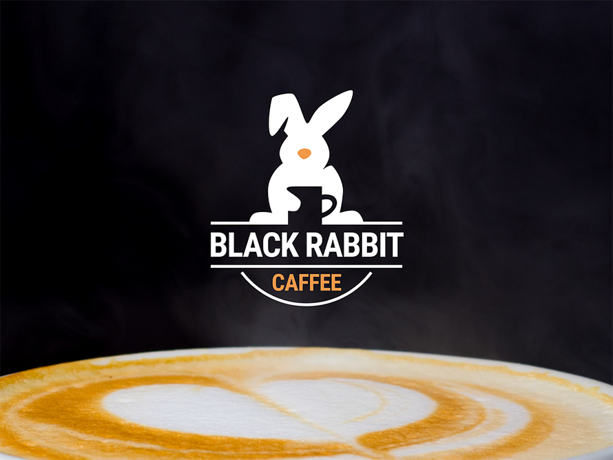 Black Rabbit Caffee Logo By Vera Cherry, Digital Designer