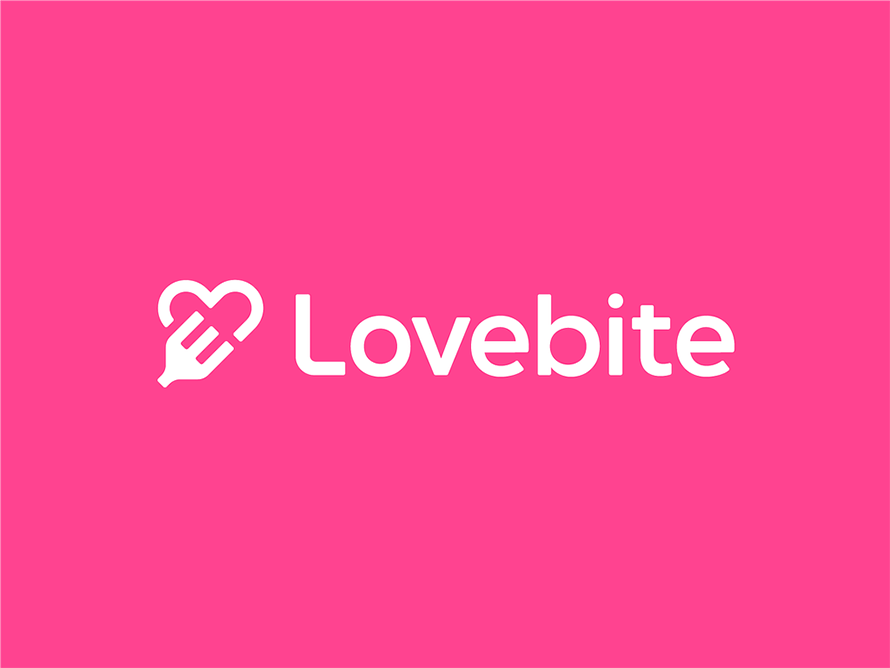 Love Bite Minimal Food App Logo Concept By Deividas Bielskis