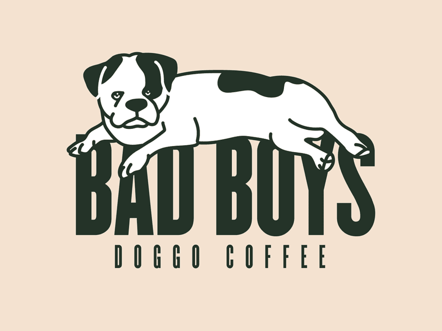 Bad Boys Dog Coffee by Shmart Studio