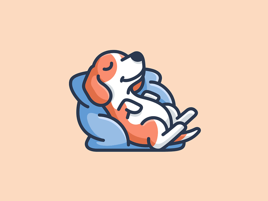 Relaxing Dog Logo by Alfrey Davilla