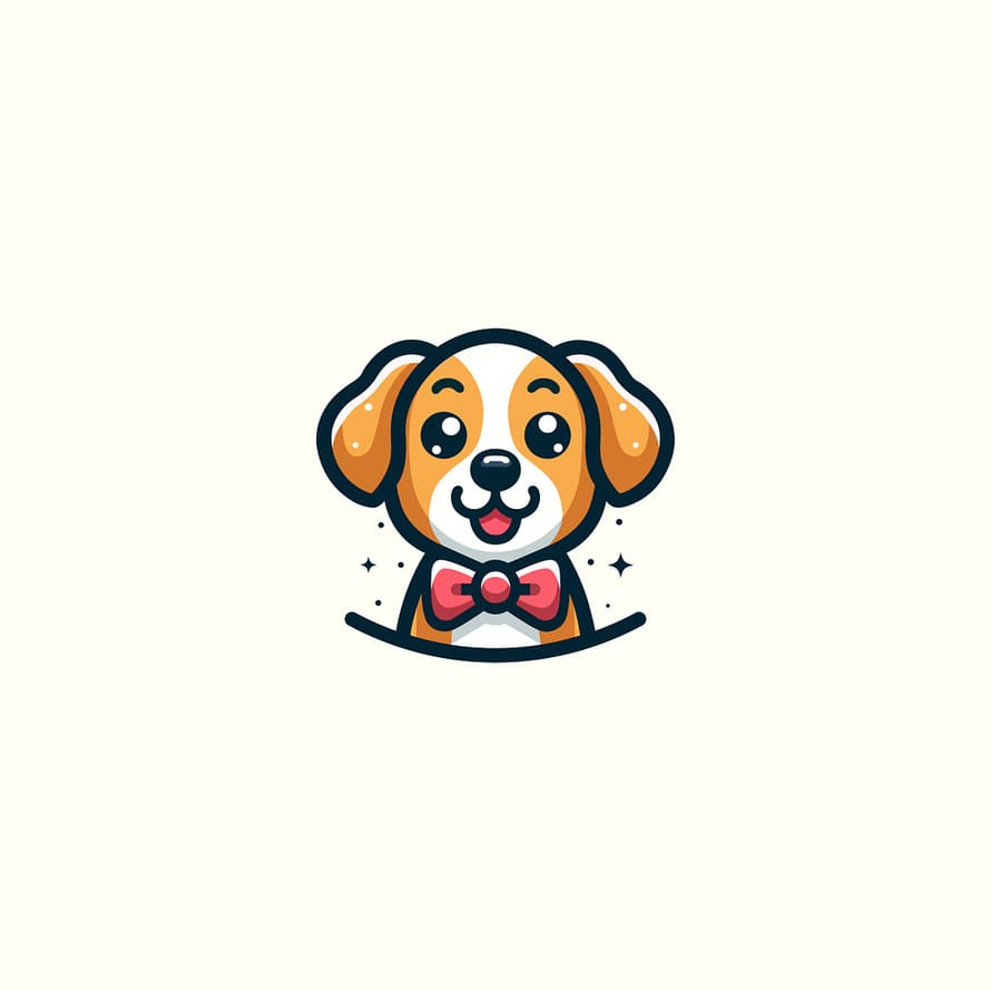 Happy Cute Dog Logo by Sujay Gain