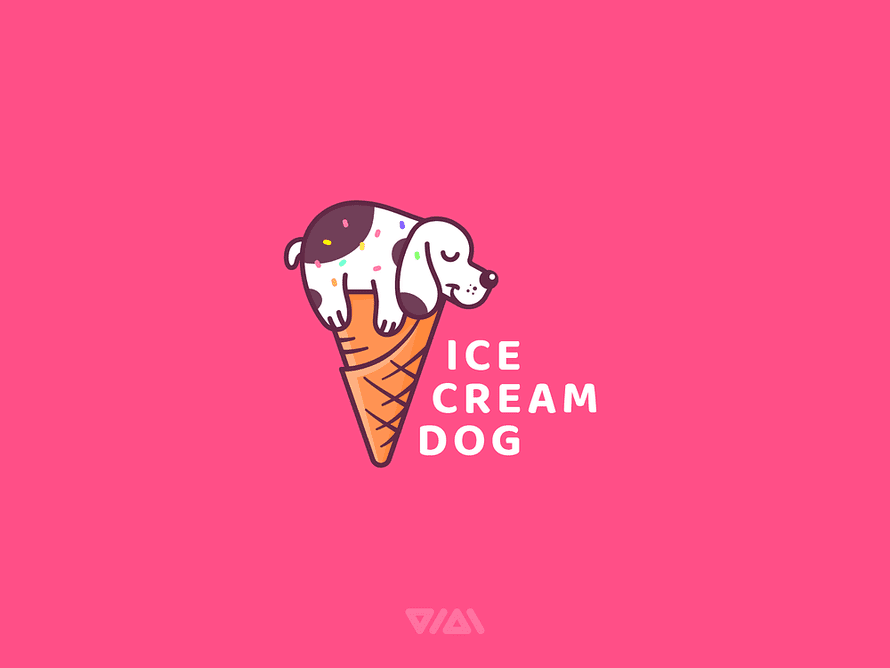 Logo de perro helado por J_vim  -  logotipos de perros para tu inspiración