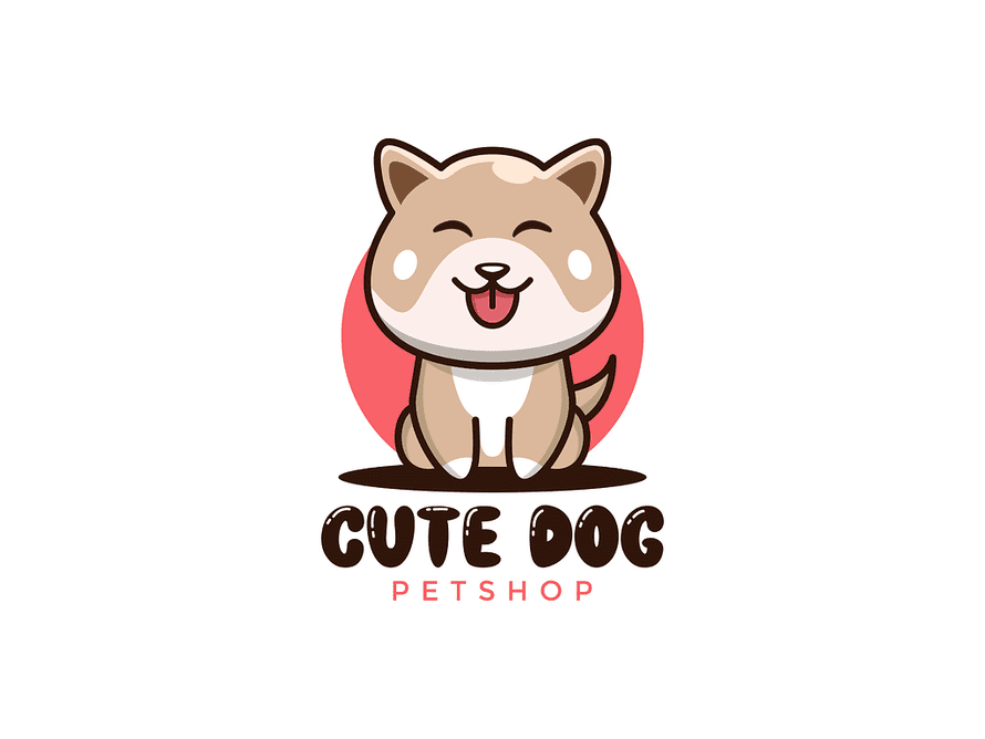 Cute Dog Logo Vector Template by Majestic Logo