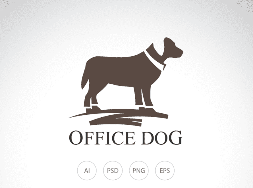 Logo del perro de oficina por Heavtryq