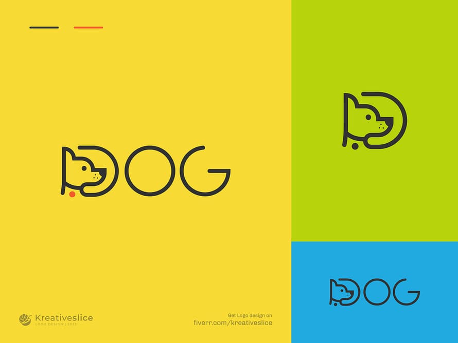 Dog logo design by KreativeSlice
