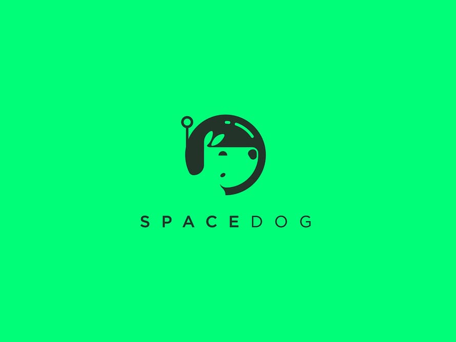 Logotipo de perro - Diseño de logotipo de espacio negativo por MEGA MALIK