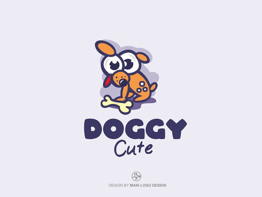Logo de perro lindo por Maki Sketch Logo Design