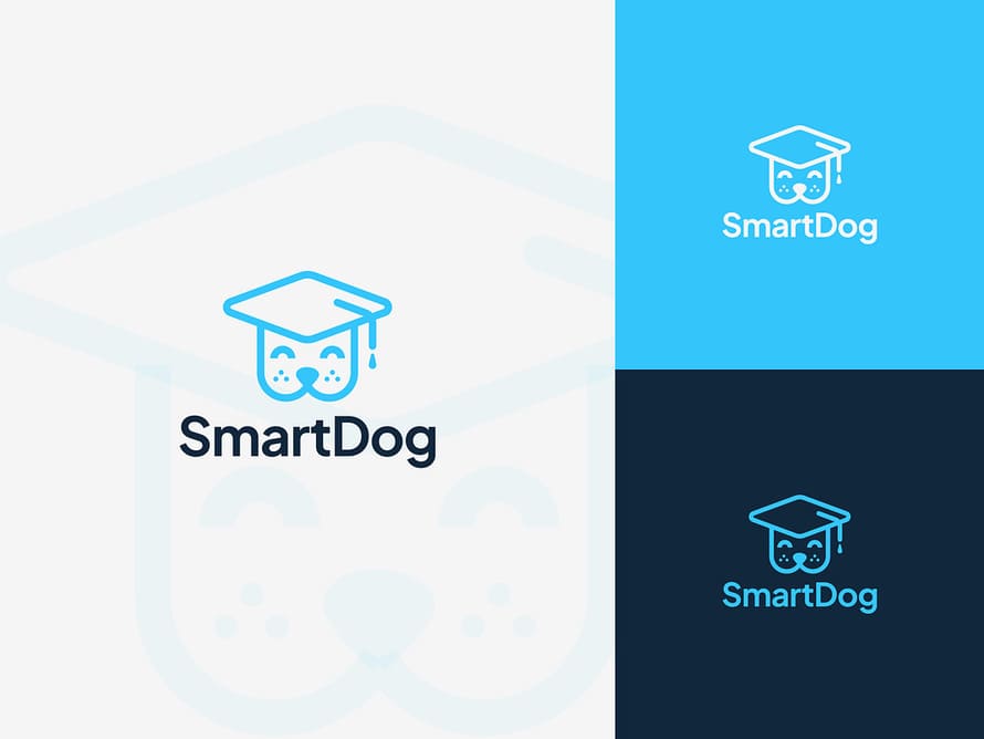 Diseño de logotipo de perro inteligente por Tantan Raya Dita