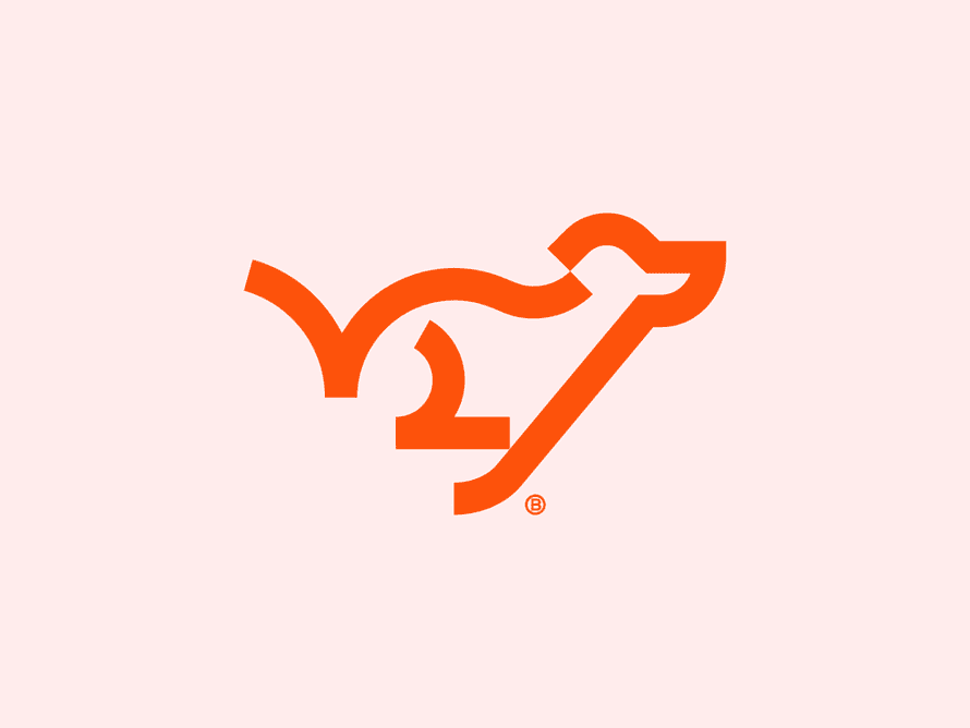 Marca de perro corriendo por Vadim Korotkov Logo Design