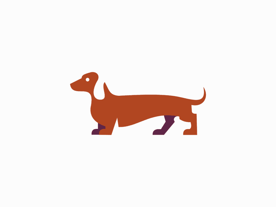 Dachshund Dog Logo Design by  Lucian Radu