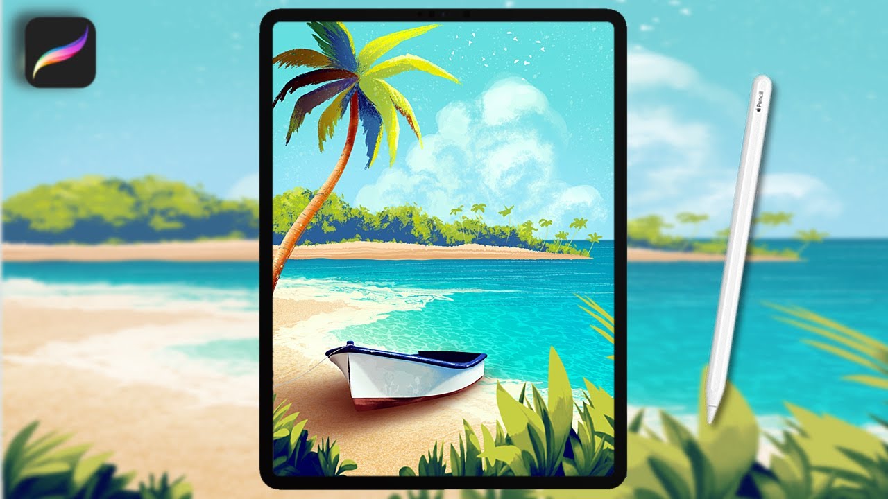 Draw Your Perfect Beach Scene in Procreate - Step by Step Tutorial