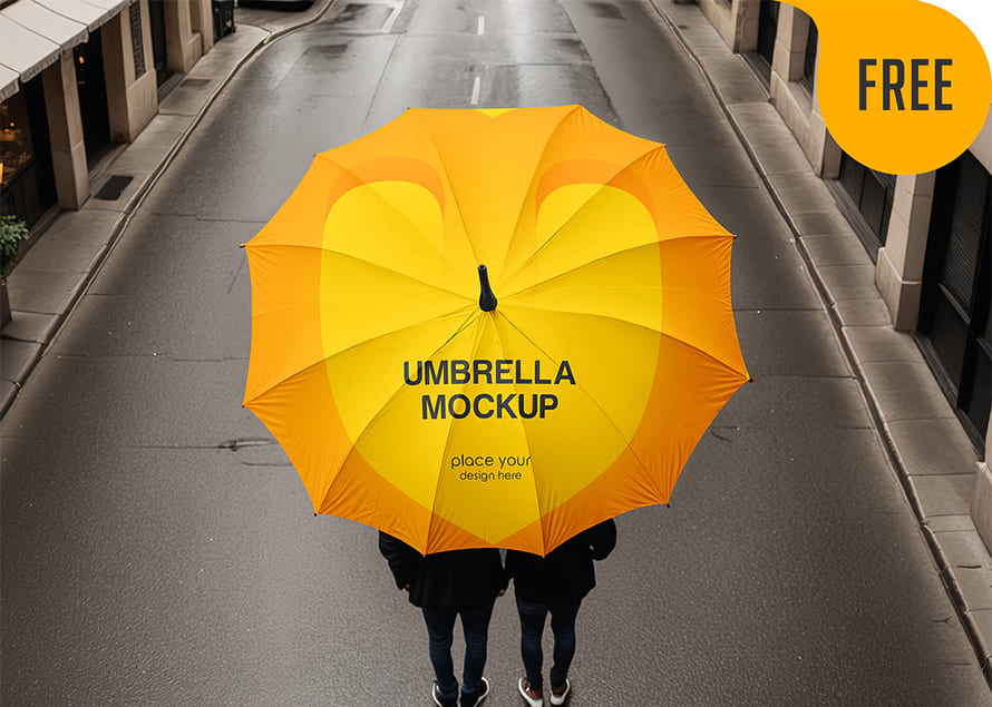 Maqueta de paraguas gratis