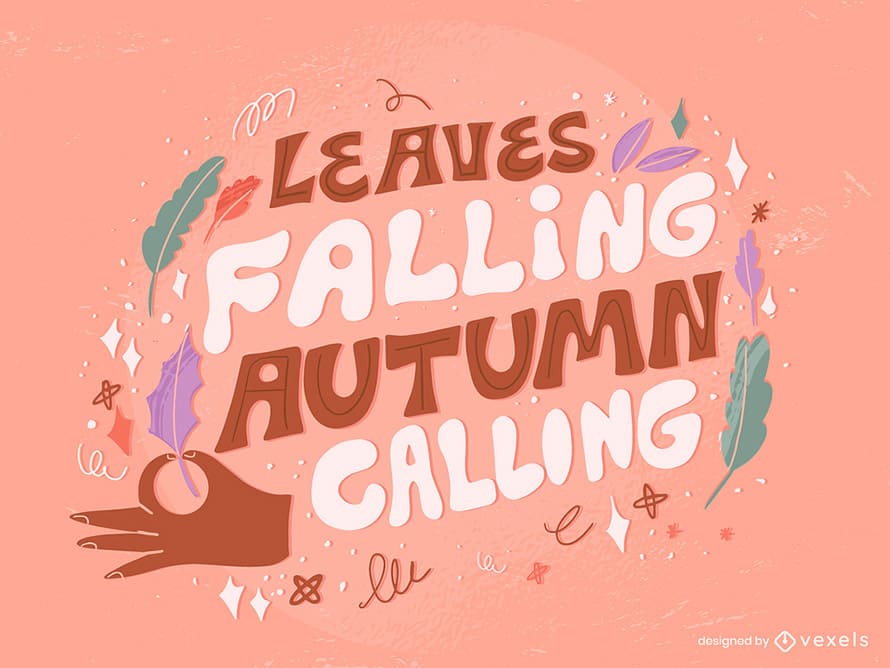 Autumn Lettering by Mik Riero