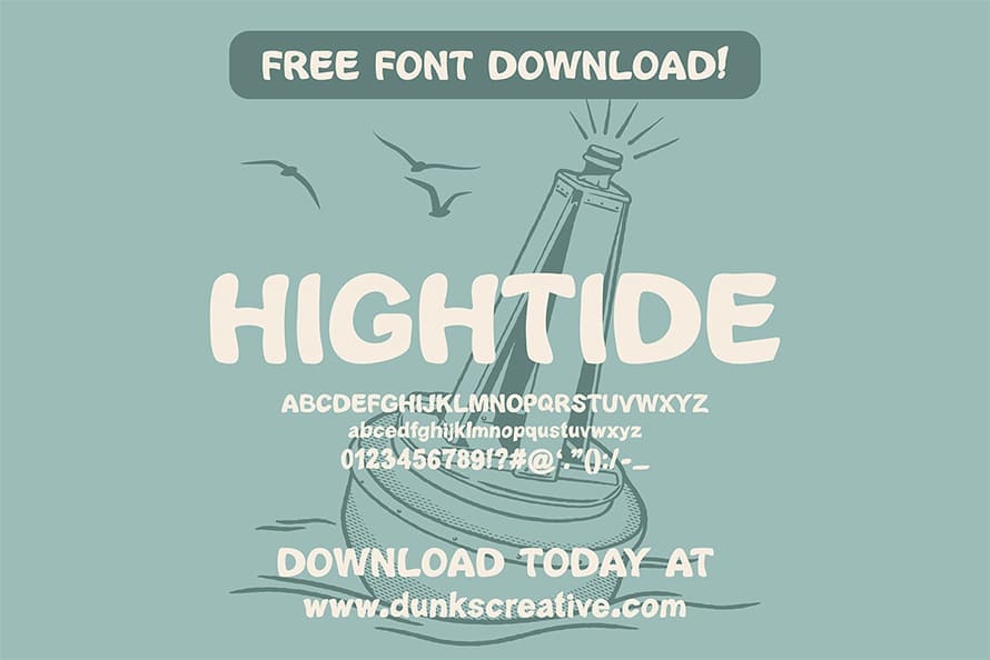 Fuente gratuita HighTide - Fuentes nuevas: mejore sus diseños con las últimas fuentes gratuitas