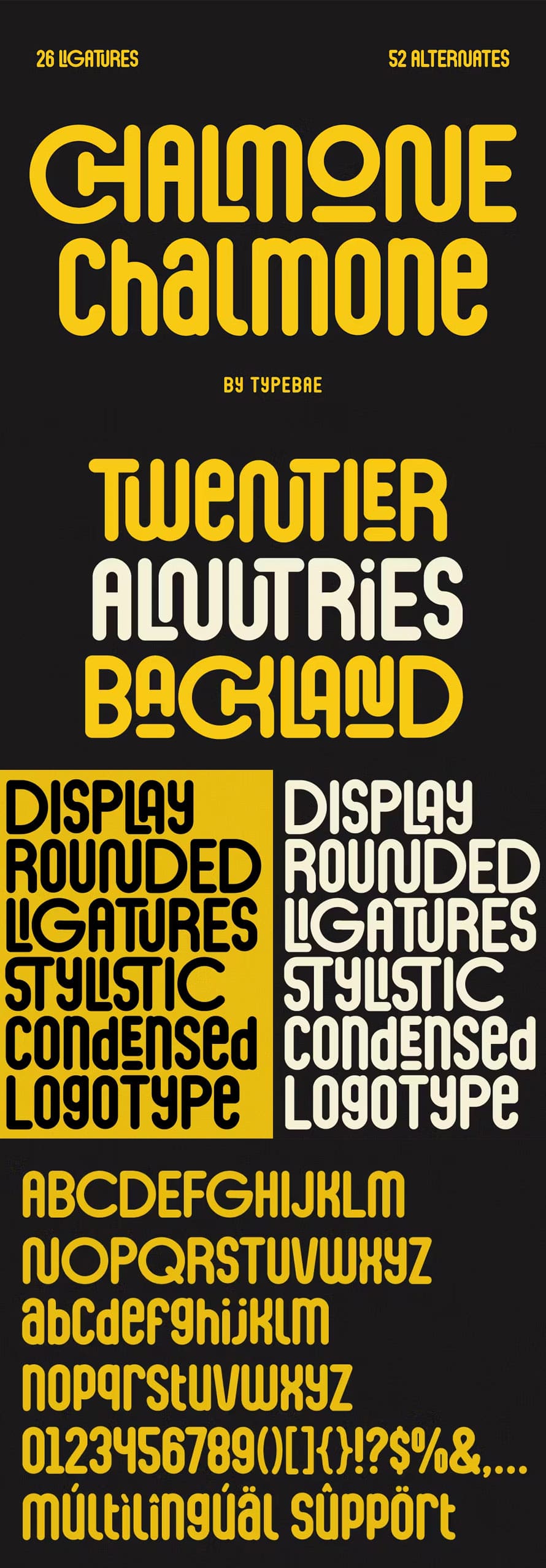 Chalmone - Condensed Rounded Font