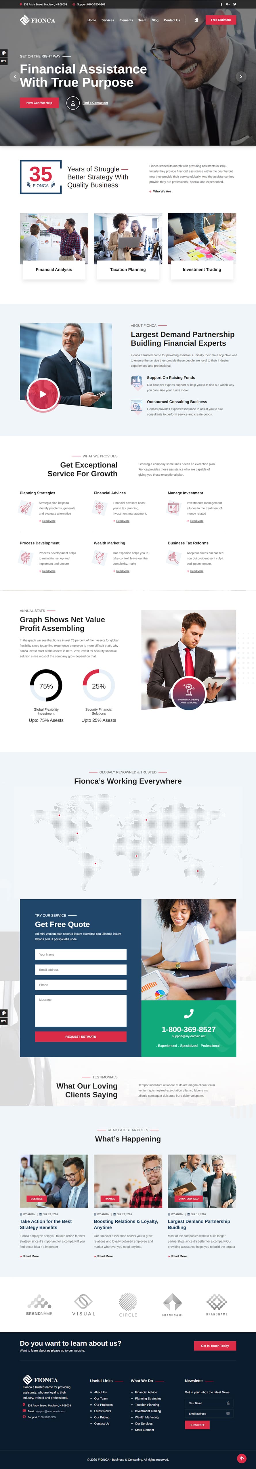 Fionca – Business & Finance WordPress Theme