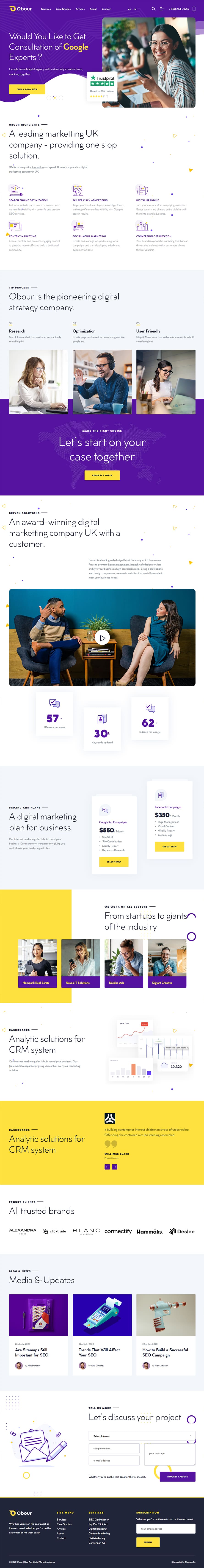Obour – Digital Marketing Agency WordPress Theme