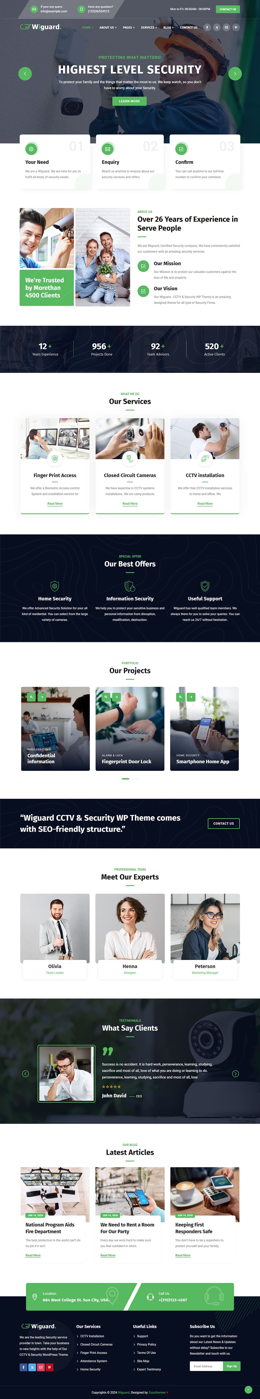 Wiguard – CCTV & Security WordPress Theme