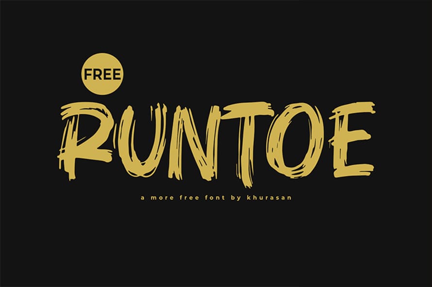 Runtoe Free Font
