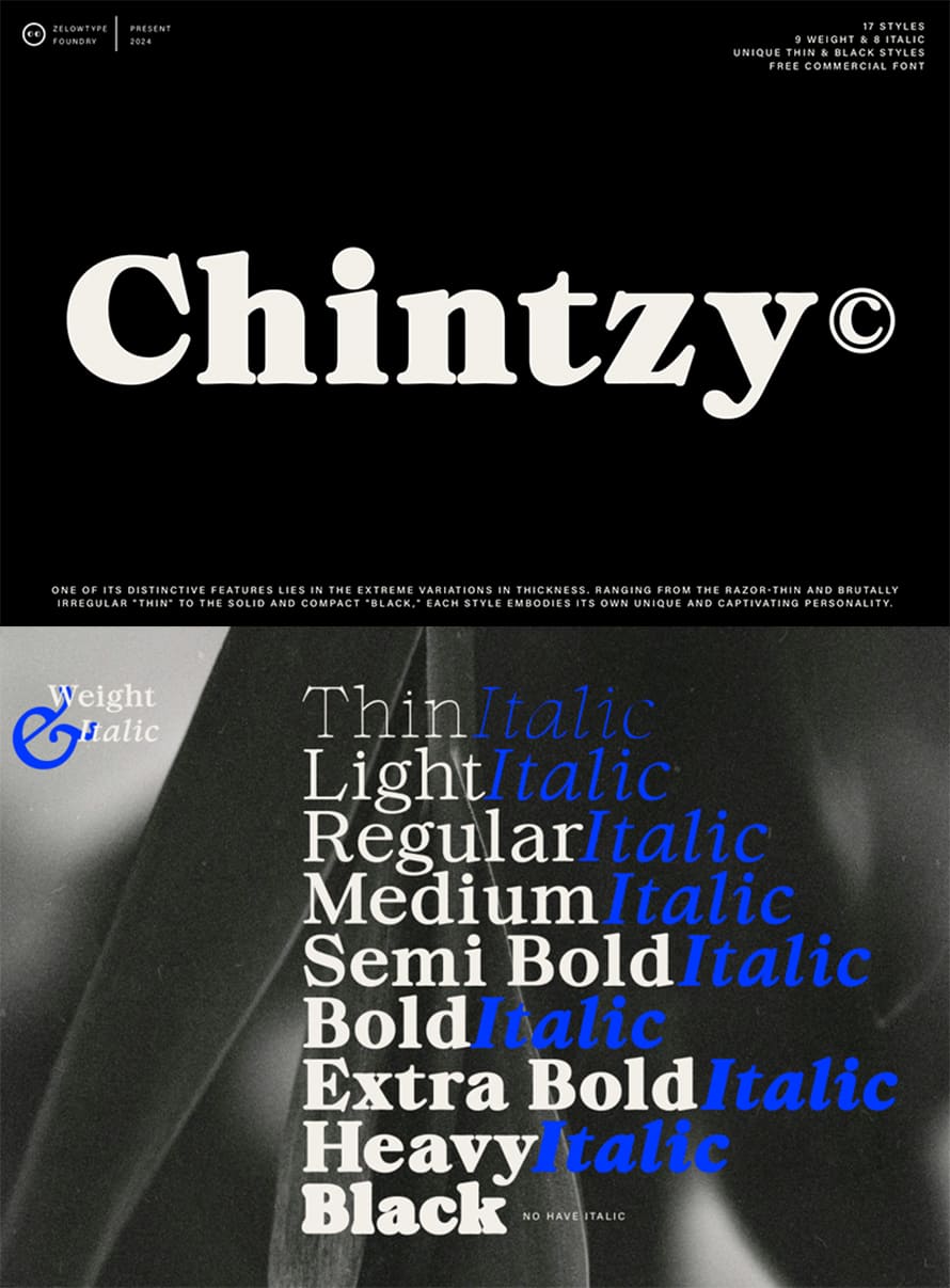 ZT Chintzy Heavy Free Font