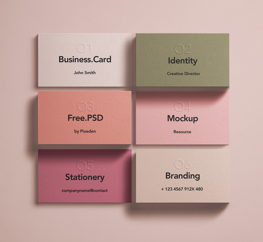 Elegant Stationery Business Card Mockup