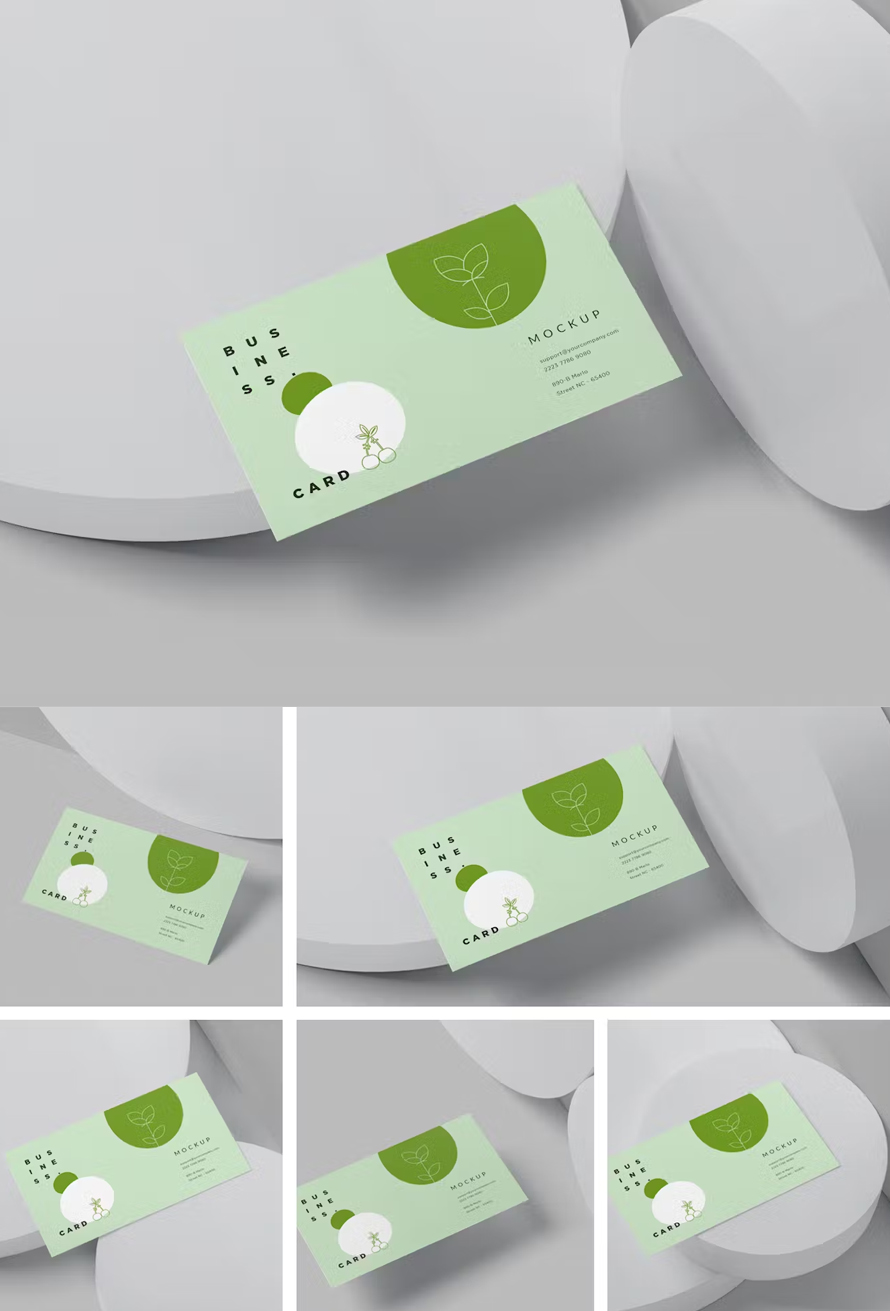 Business Card Mock-Up on Clay