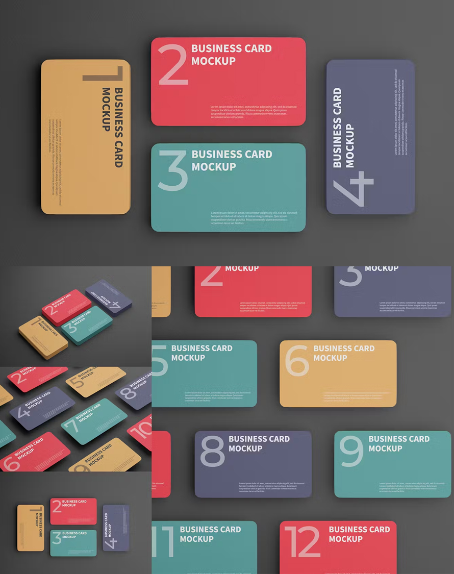 Colorful Business Card Mockup