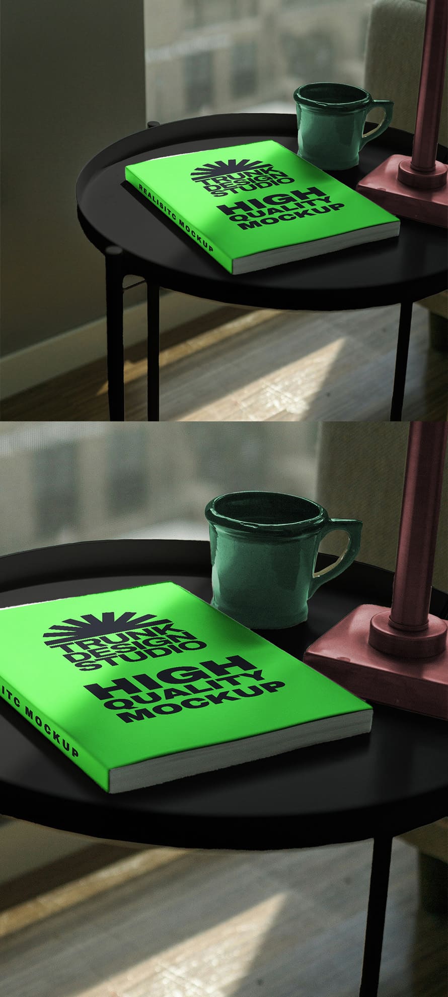 Free Notebook On Table Mockup