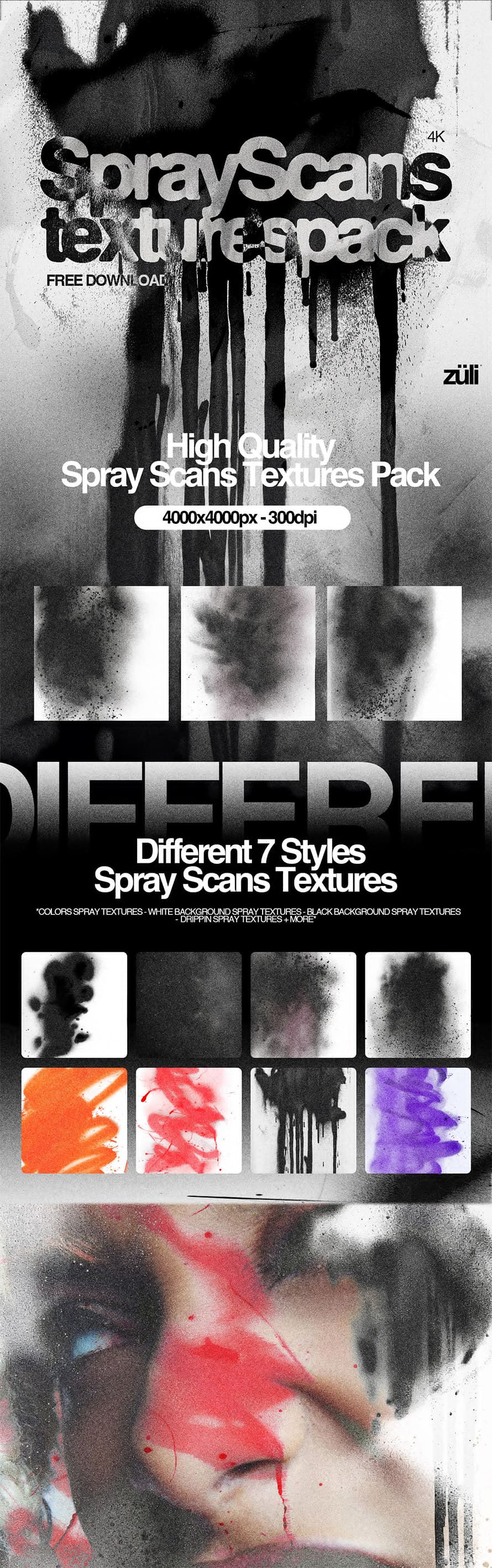 Free Spray Scans Textures Pack