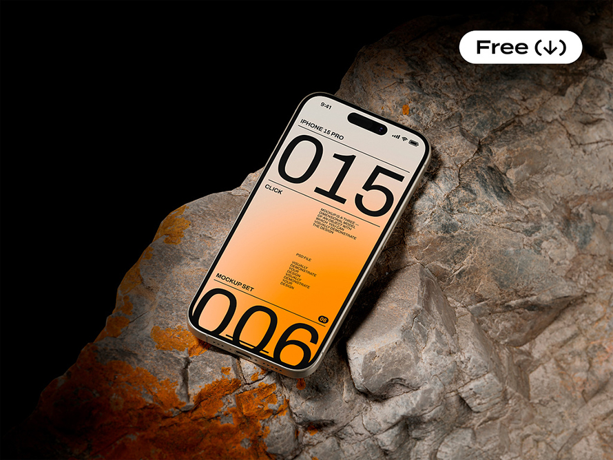 iPhone 15 Pro Mockup - Free