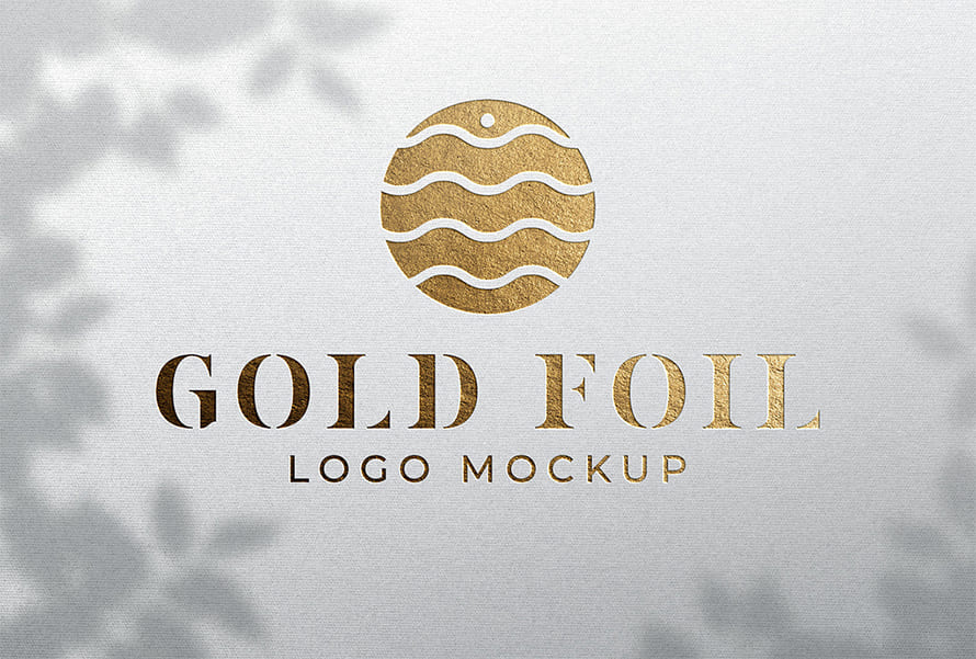 Gold Logo Mockup PSD - Free