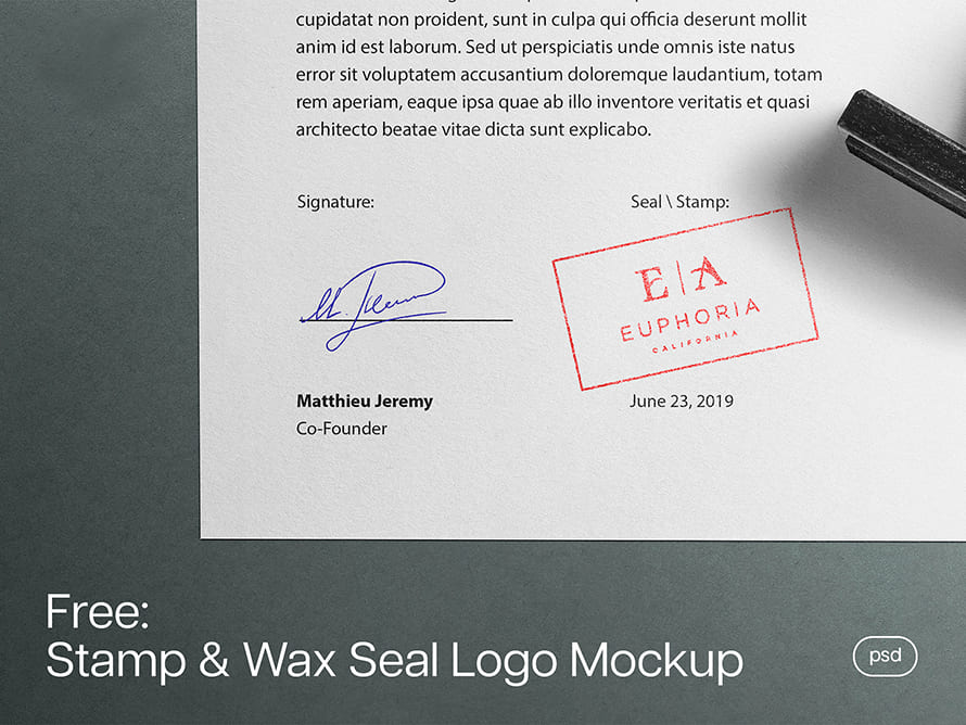 Wax Seal Logo Mockup - Free
