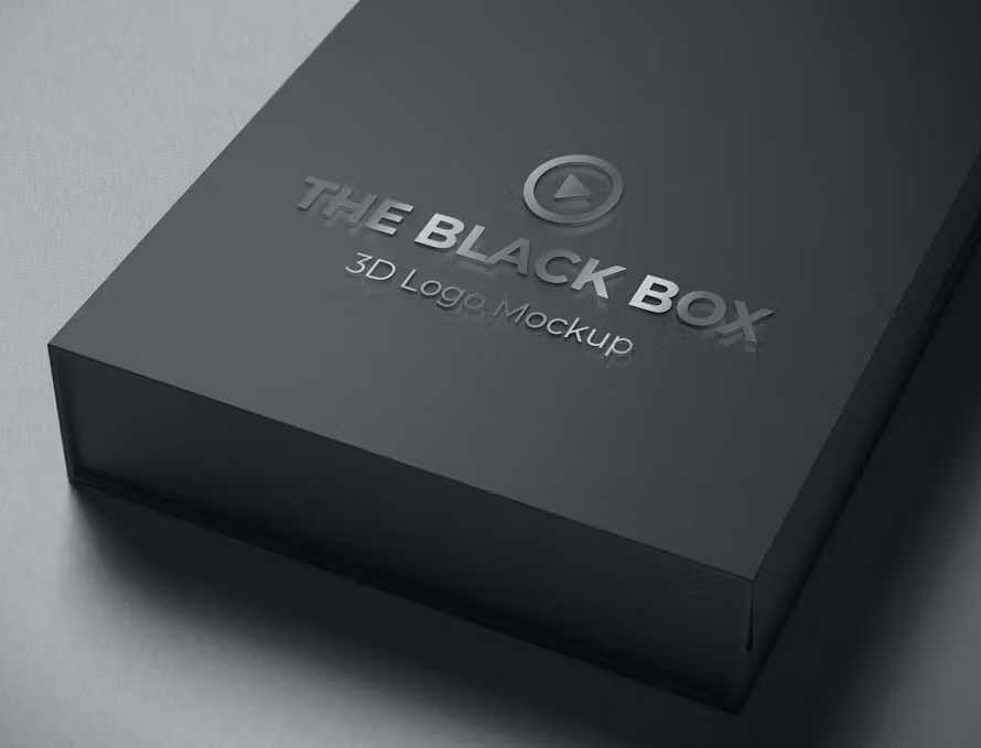 3D Logo Mockup on The Box