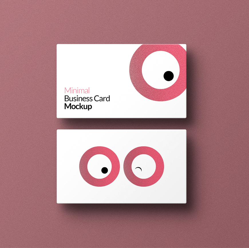 Free Minimal Business Card Mockup Template