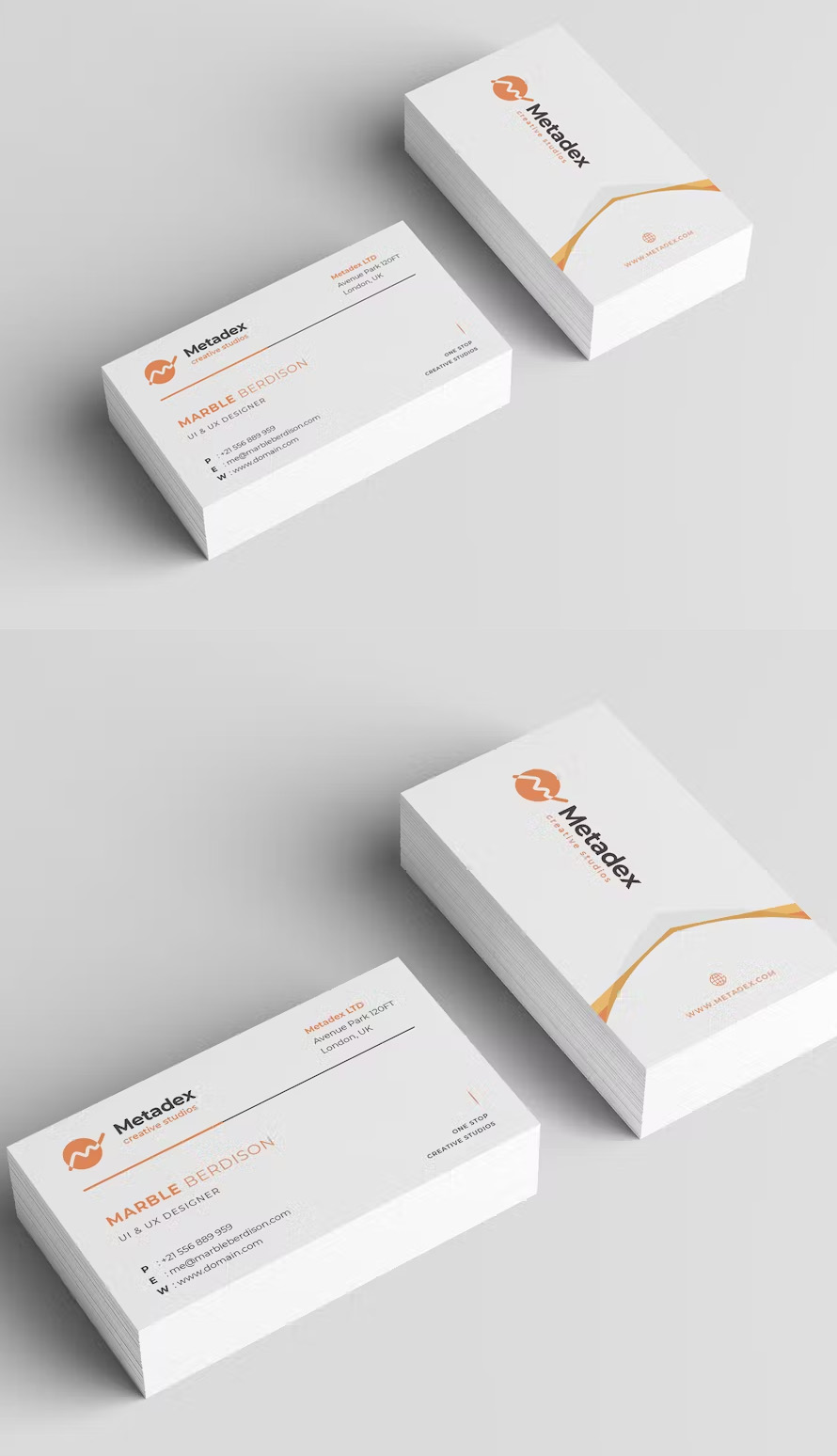 Modern Concept Business Card With Unique Layout