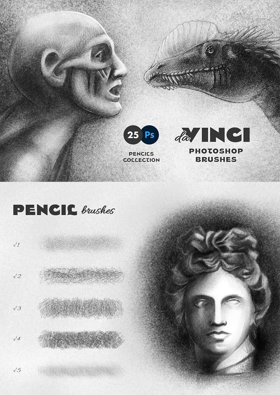 Pencil Photoshop Brushes
