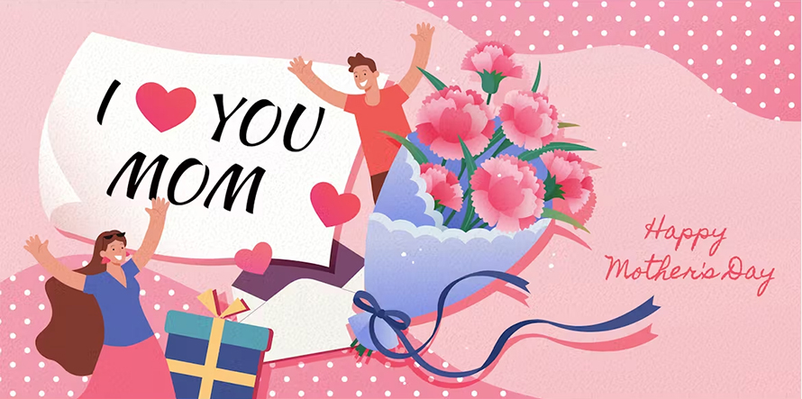 Pink Mothers Day Banner