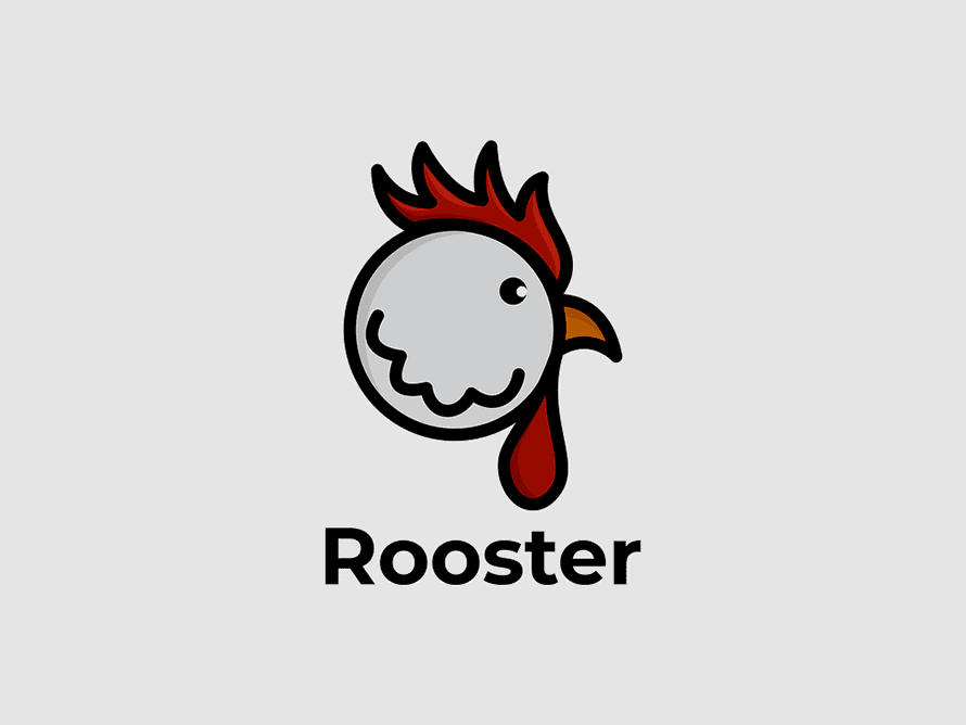 Rooster Cartoon Design By Harragraphic