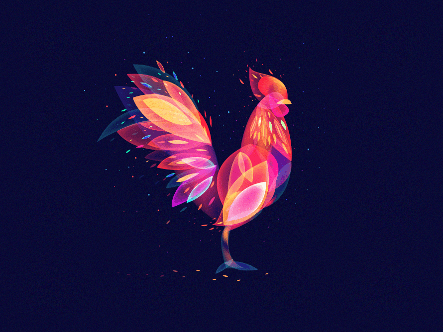 Fantastic Rooster Illustration By Ilya Shapko