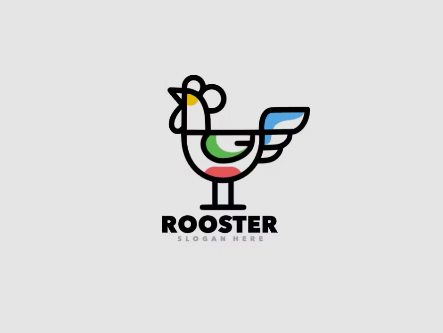 Rooster Vector Logo Template