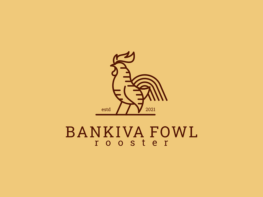 Bankiva Fowl Rooster Logo By Neat Lineart
