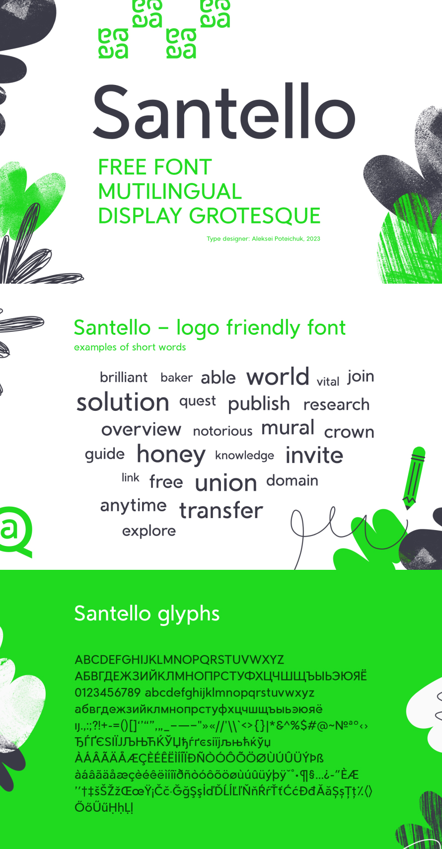 Santello Display Font