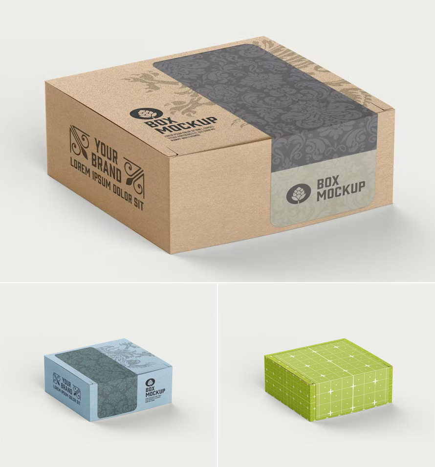 Craft Box Packaging Mockup