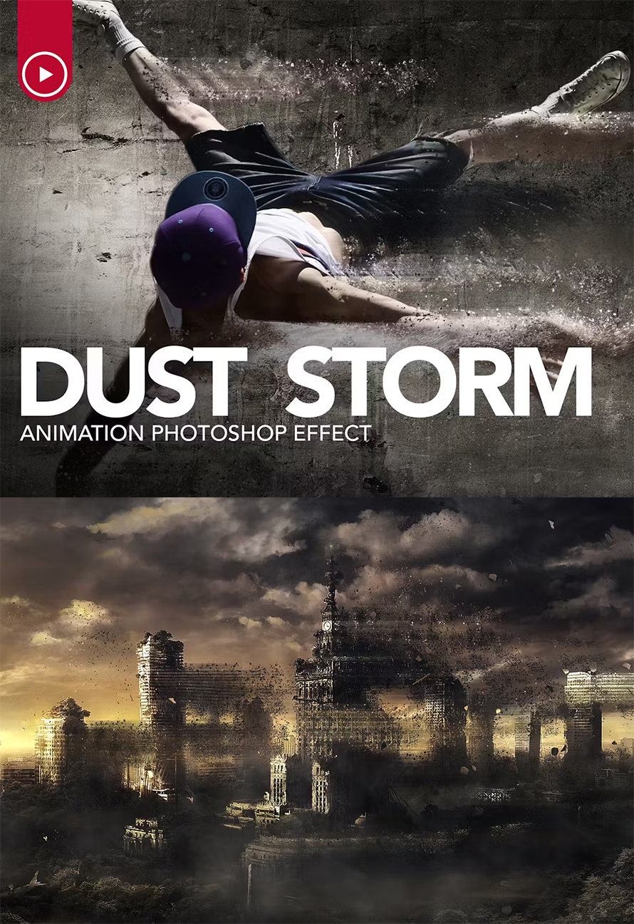 Dust Storm Animation Photoshop Action