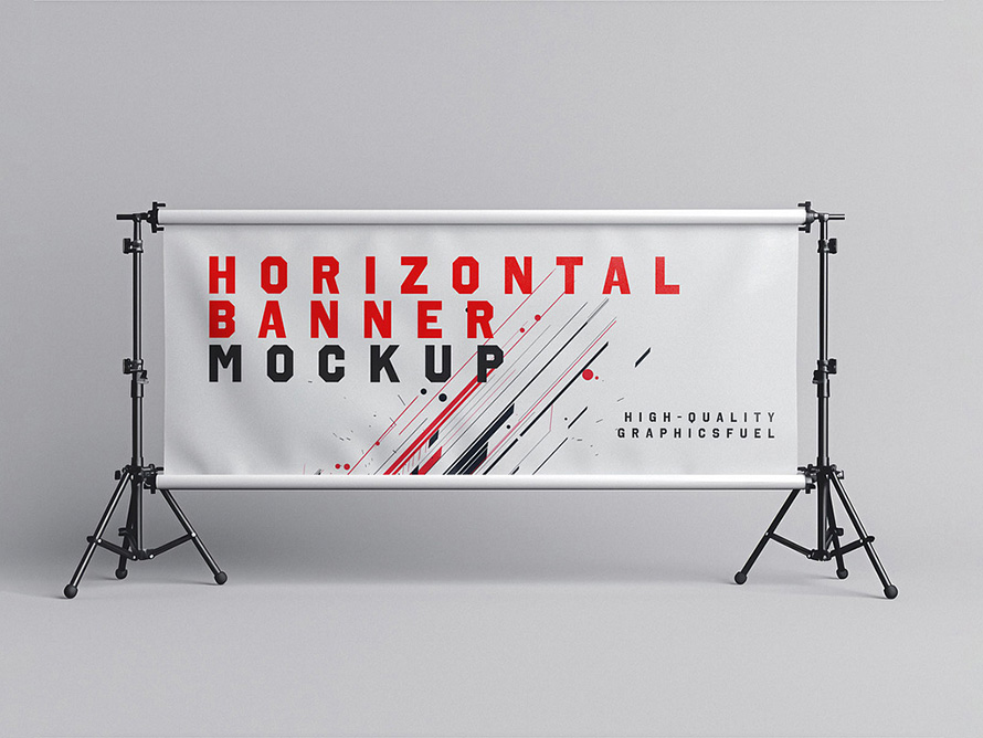Free Horizontal Advertisement Banner Mockup