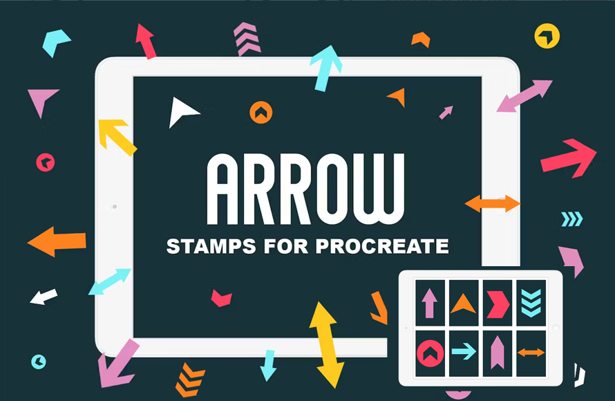 Procreate Stamp Brushes - Arrows
