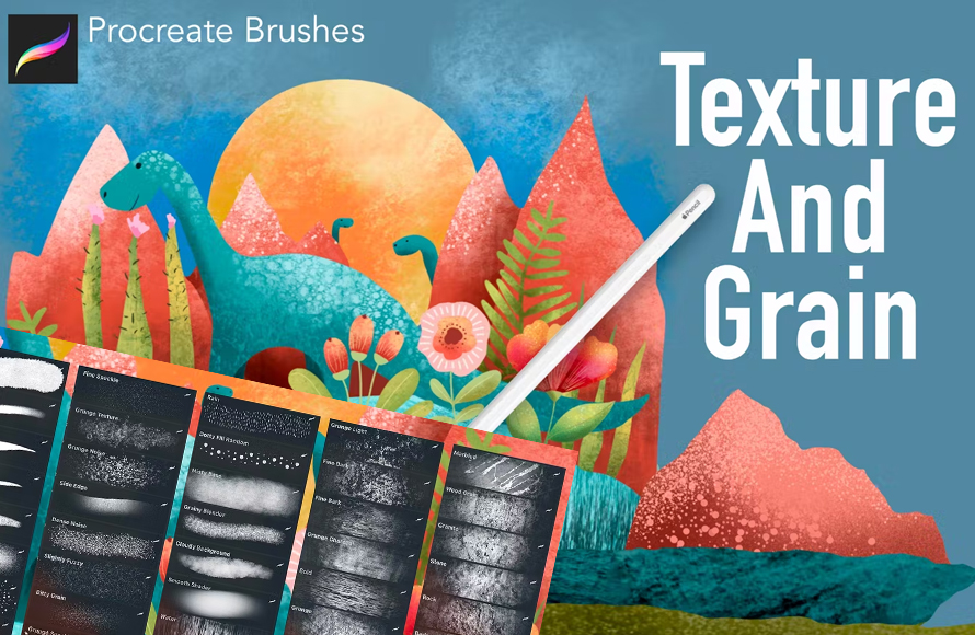 Texture And Grain Procreate Brushes