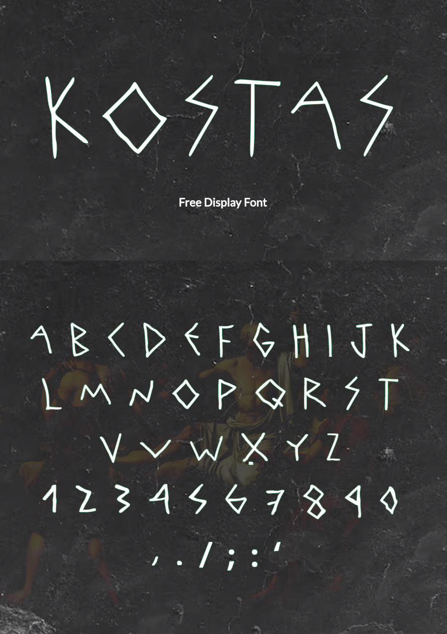 Kostas Free Display Font