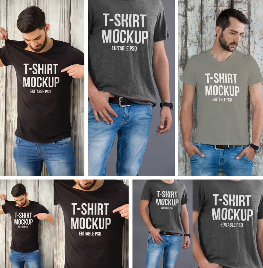 Simple T-shirt Mockup Set